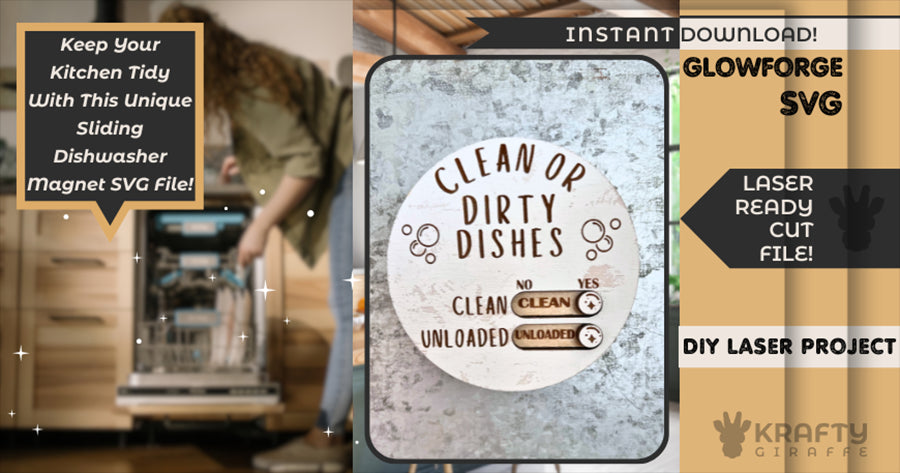 DIY Dishwasher Magnet Makeover! Instant SVG File Download: Unique Sliding Interactive Design!