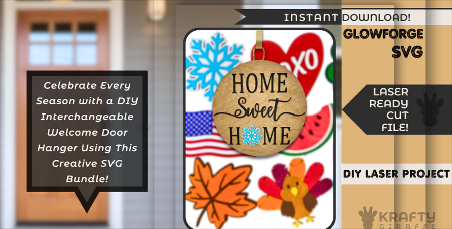 Beautiful DIY Interchangeable Welcome Door Hanger: The Ultimate SVG Bundle!