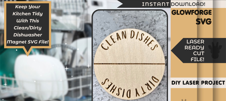 DIY Dishwasher Magnet with Free SVG File: Conquer the dishes in style!