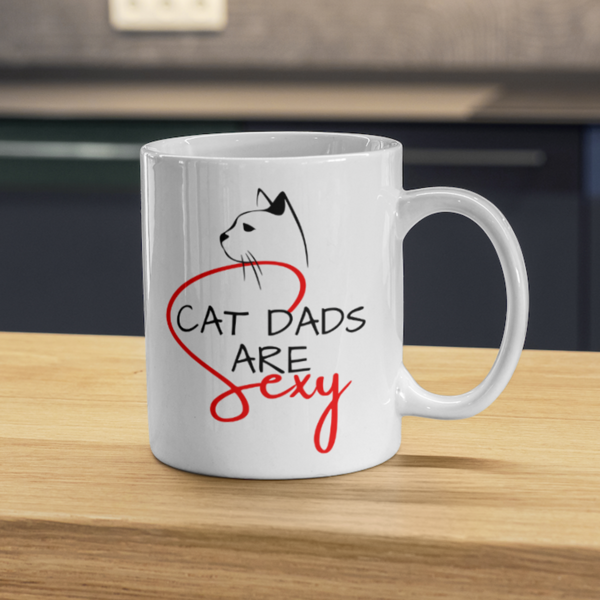 Cat Dad Are Sexy Coffee Mug: Funny Gift for Cat Lovers