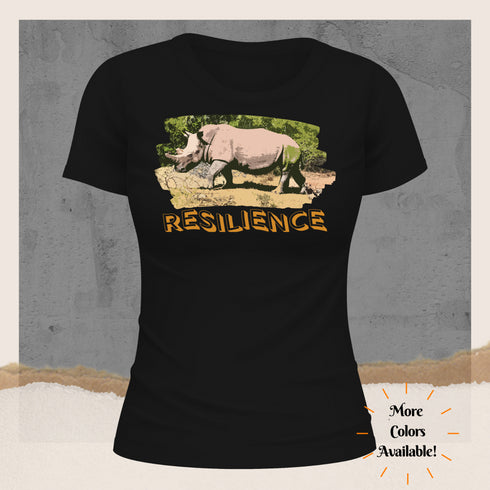 Rhinoceros Resilience Motivational Crewneck T-Shirt-Unisex