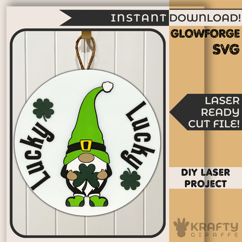 St.Patrick's Day Door Hanger SVG File-For Laser Engraving