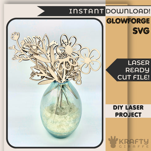 Wildflowers SVG Bundle- For Laser Engraving