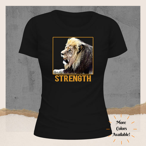 Lion Strength Motivational Crewneck T-Shirt-Unisex