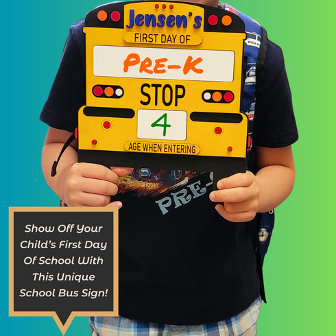 Personalized First Day of School Sign SVG File-For Laser Engraving