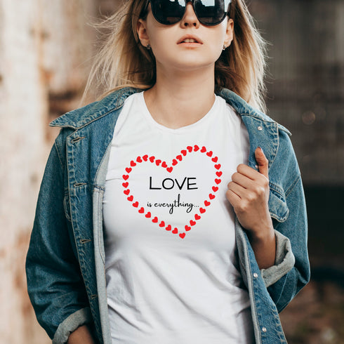 Love is Everything Valentines Crewneck T-Shirt-Unisex