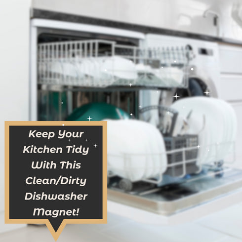 Clean Dirty Dishwasher Wooden Magnet-Laser Engraved