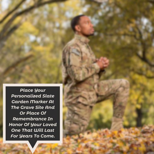 Personalized Remembrance Slate Garden Grave Marker-Laser Engraved