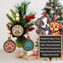 Personalized Paw Print Christmas Ornaments SVG File-For Laser Engraving