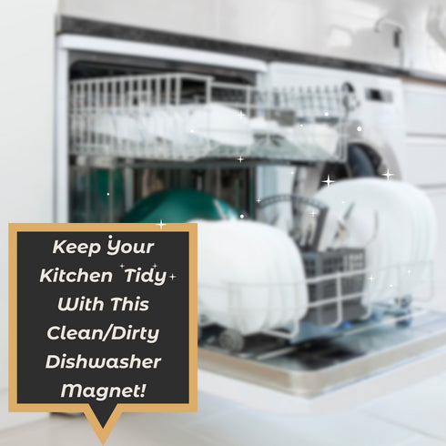 Clean Dirty Dishwasher Magnet Vintage Soap Graphic SVG File-For Laser Engraving