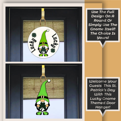 St.Patrick's Day Door Hanger SVG File-For Laser Engraving
