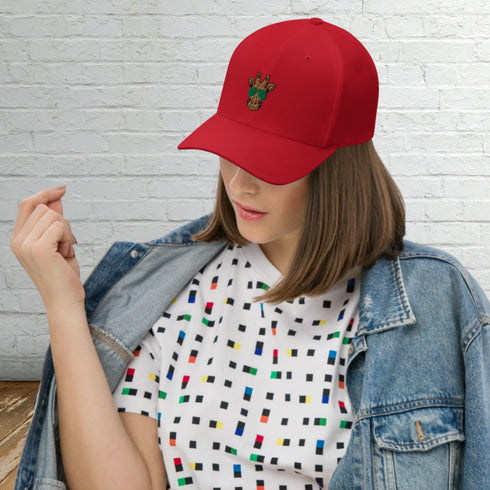 Giraffe Embroidered Flexfit Hat-Unisex