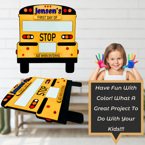 Personalized First Day of School Sign SVG File-For Laser Engraving