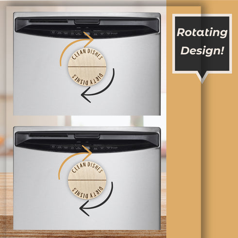 Clean/Dirty Dishwasher Magnet SVG File-For Laser Engraving