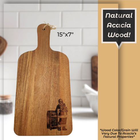 Santa Mailbox Paddle Cutting Board-Laser Engraved