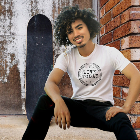 Motivational Live Today Crewneck T-Shirt-Unisex