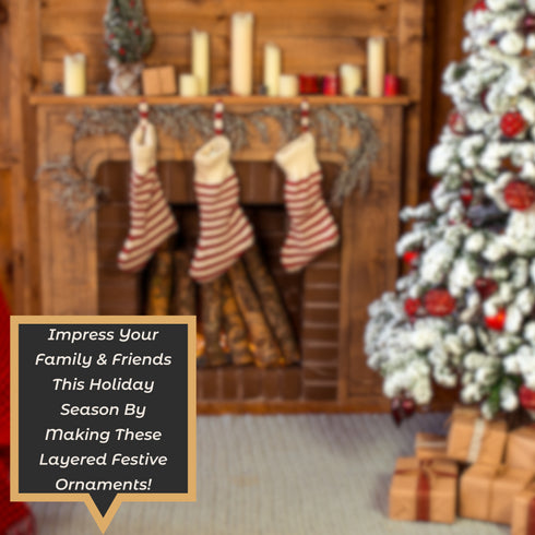 Layered Round Christmas Ornament SVG File-For Laer Engraving