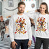 Dancing Skeleton in Fall Leaves Crewneck T-Shirt/Sweatshirt-Unisex