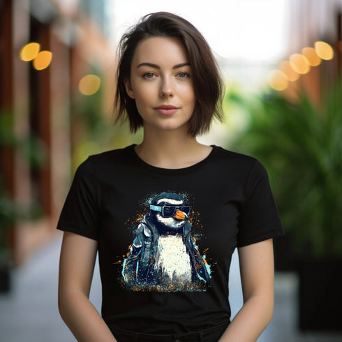 Funny Penguin Crewneck T-Shirt-Unisex