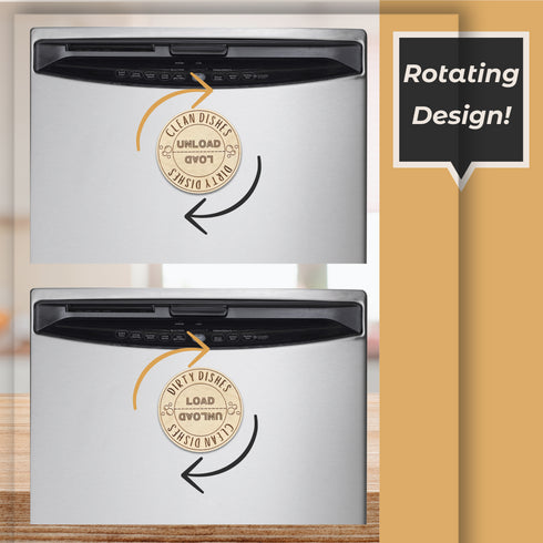 Clean Dirty Dishwasher Magnet SVG File-For Laser Engraving