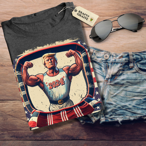 Support President Trump 2024 Crewneck T-Shirt-Unisex