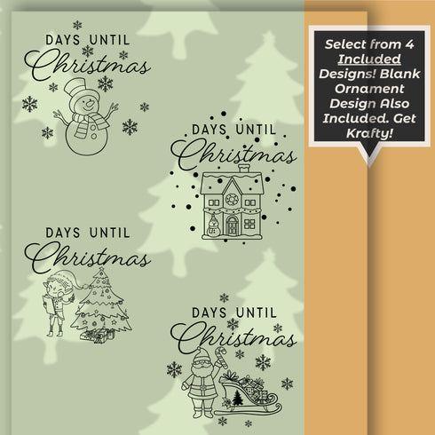 Spinning Christmas Countdown Advent Calendar SVG-For Laser Engraving