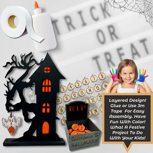 Halloween Advent Calendar SVG File- For Laser Engraving