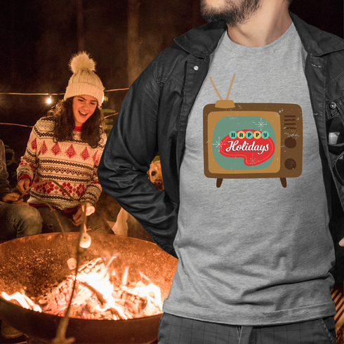 Retro TV Shirt Nostalgic Festive T-Shirt-Unisex