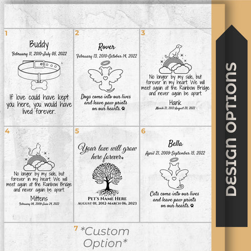 Personalized Pet Remembrance Slate Garden Grave Marker-Laser Engraved