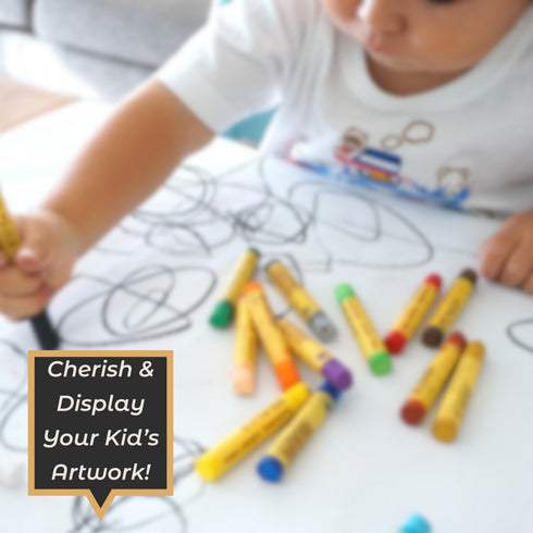 Personalized Pencil & Crayon Children's Magnet For Art Display SVG File-For Laser Engraving
