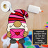 Valentine Gnome Door Hanger SVG File-For Laser Engraving
