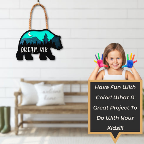 Dream Big Bear Nursery Wall Décor SVG File-For Laser Engraving