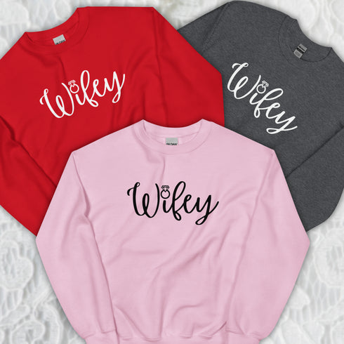 Wifey Crewneck Sweatshirt-Unisex