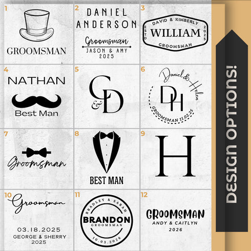 Personalized Slate Coasters Groomsman Gift-Laser Engraved