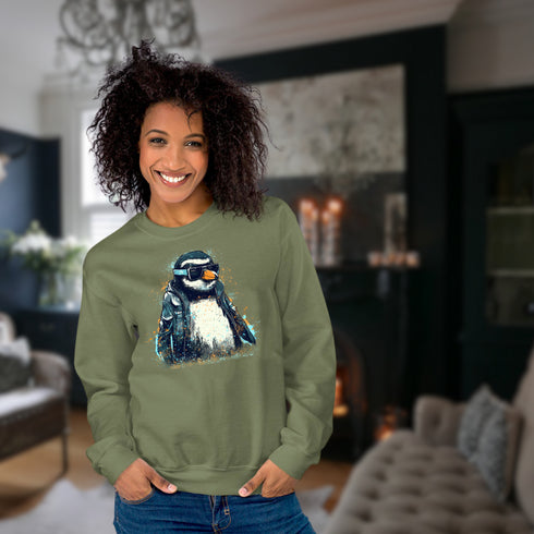 Funny Penguin Crewneck Sweatshirt-Unisex