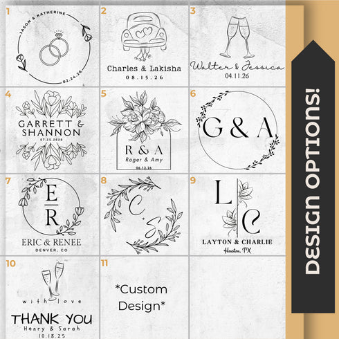 Personalized Wedding Favors-Laser Engraved Slate Coasters