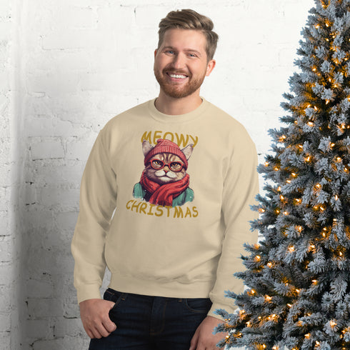 Funny Cat Christmas Sweatshirt-Unisex