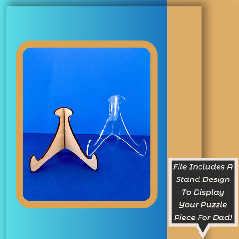 Personalized Father's Day Puzzle Piece SVG File-For Laser Engraving