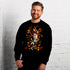 Dancing Skeleton in Fall Leaves Crewneck T-Shirt/Sweatshirt-Unisex