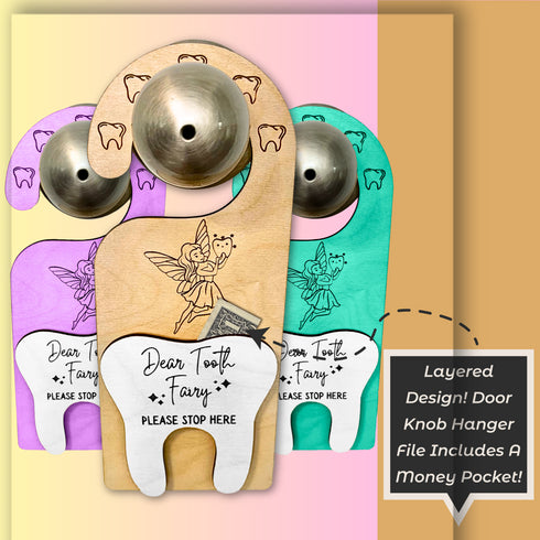Tooth Fairy Door Hanger SVG File-For Laser Engraving
