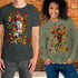 Dancing Skeleton in Fall Leaves Crewneck T-Shirt/Sweatshirt-Unisex