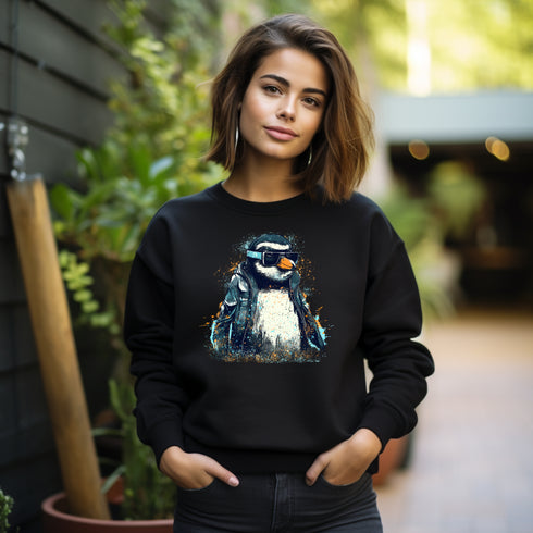 Funny Penguin Crewneck Sweatshirt-Unisex