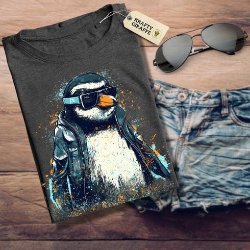 Funny Penguin Crewneck T-Shirt-Unisex