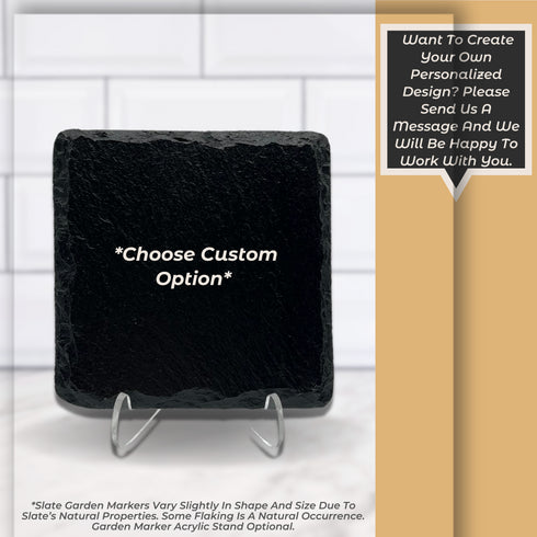 Personalized Remembrance Slate Garden Grave Marker-Laser Engraved