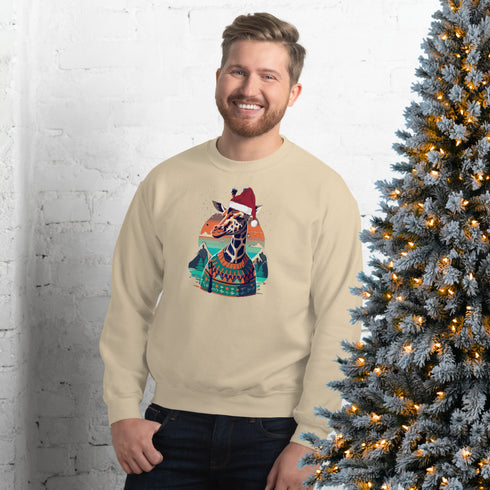 Funny Giraffe Christmas Sweatshirt-Unisex