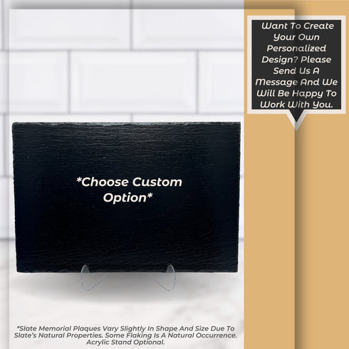 Personalized Remembrance Slate Memorial Plaque-Laser Engraved
