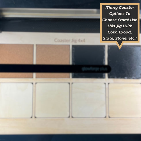 4"x4" Coaster Jig SVG File-For Laser Engraving