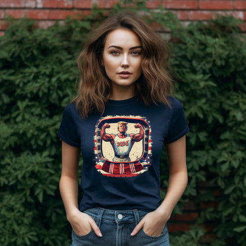 Support President Trump 2024 Crewneck T-Shirt-Unisex