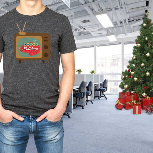Retro TV Shirt Nostalgic Festive T-Shirt-Unisex