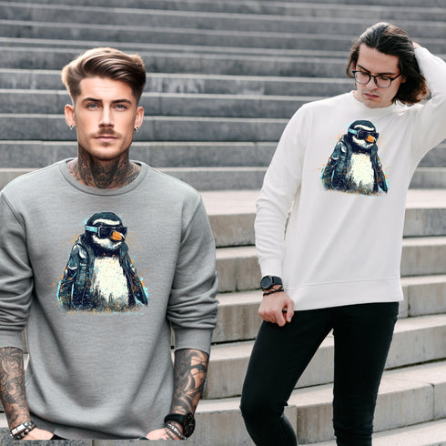Funny Penguin Crewneck Sweatshirt-Unisex